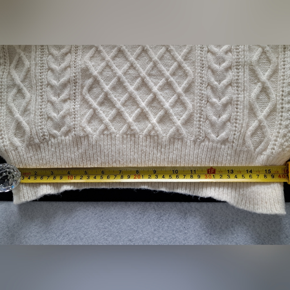 Classic Preppy Knit Sweater in Cream - Picture 9 of 11